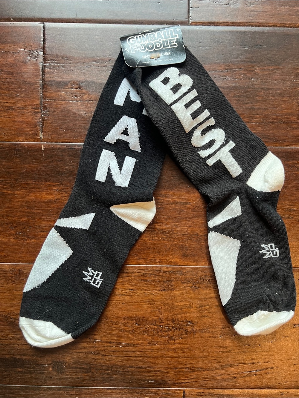 Black & White Best Man Crew Socks - Men